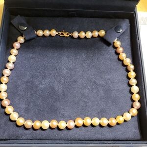 NEW Elegant Pale Pink and Cream 18" Pearl Necklace